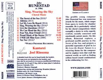 CD Jake Runestad: Sing, Wearing The Sky