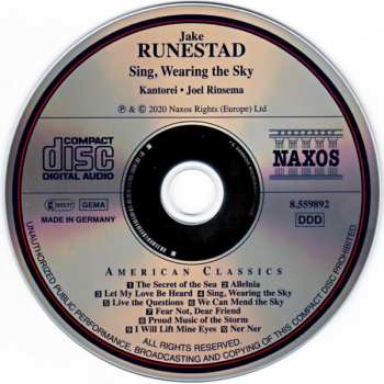CD Jake Runestad: Sing, Wearing The Sky