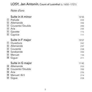 SACD Jan Antonín Losy: Note D’Oro 