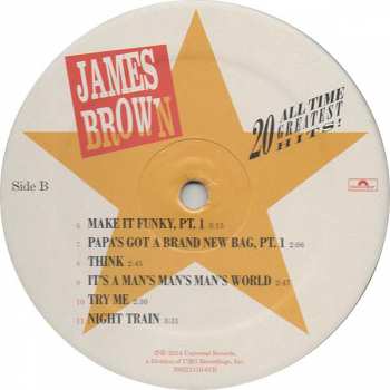 2LP James Brown: 20 All-Time Greatest Hits!