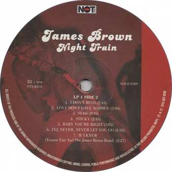 2LP James Brown: Night Train - The King Singles 1960-1962