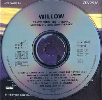 CD James Horner: Willow (Original Motion Picture Soundtrack)