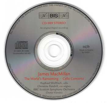 CD Osmo Vänskä: The World's Ransoming · Cello Concerto