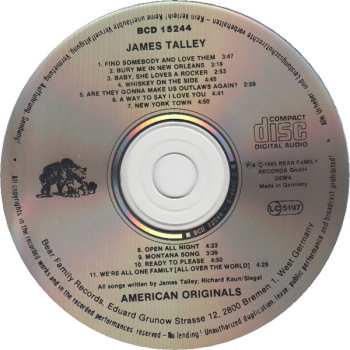 CD James Talley: American Originals