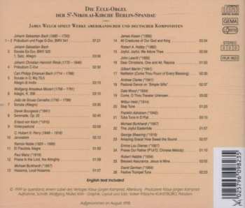 CD James B. Welch: Die Eule-Orgel Der St.-Nikolai-Kirche Berlin-Spandau (James Welch Spielt Werke Amerikanischer Und Deutscher Komponisten)