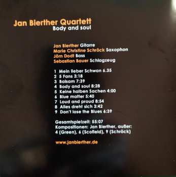 CD Jan Bierther Quartett: Body And Soul