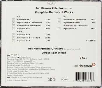 3CD/Coffret Jan Dismas Zelenka: Complete Orchestral Works
