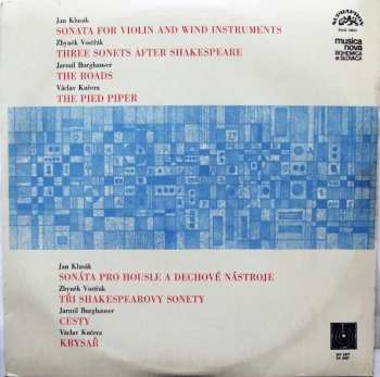 LP Jarmil Burghauser: Sonata For Violin And Wind Instruments / Three Sonets After Shakespeare / The Roads / The Pied Piper + BOOKLET