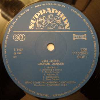LP Leoš Janáček: Lachian Dances / Fiddler's Child / Ballad Of Blaník / Jealousy