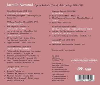 CD Jarmila Novotná: Opera Recital Historical Recordings 1930-1956