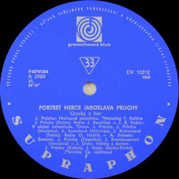 LP Jaroslav Průcha: Portrét Herce Jaroslava Průchy