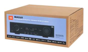 Technique audio JBL MA510 - Av Zesilovač 5.2, 75 W, 8k, Wi-fi, Bluetooth, Dolby Vision - Černý