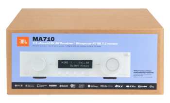 Technique audio JBL MA710 - Av Zesilovač 7.2, 110 W, 8k, Wi-fi, Bluetooth, Dolby Atmos + Vision - Bílý