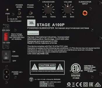Technique audio JBL STAGE A100P - Aktivní subwoofer, 150 W RMS, 10" - černý