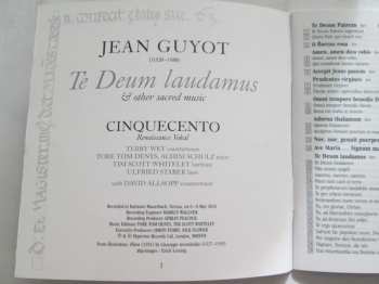 CD Cinquecento: Te Deum Laudamus & Other Sacred Music