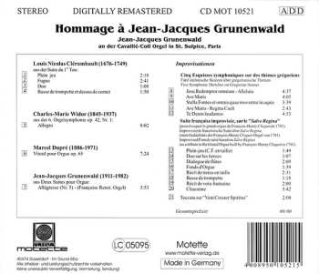 CD Jean-jacques Grunenwald: Hommage À Jean-Jacques Grunenwald (Jean-Jacques Grunenwald An Der Cavaillé-Coll Orgel In St. Sulpice, Paris)