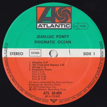 LP Jean-Luc Ponty: Enigmatic Ocean