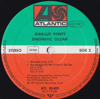 LP Jean-Luc Ponty: Enigmatic Ocean