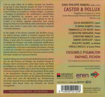 2CD/Coffret Raphaël Pichon: Castor & Pollux (1754)