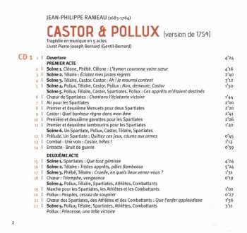 2CD/Coffret Raphaël Pichon: Castor & Pollux (1754)