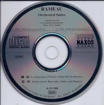CD Jean-Philippe Rameau: La Naissance D'Osiris (Suite For Orchestra) / Abaris Ou Les Boréades (Suite And Dances)