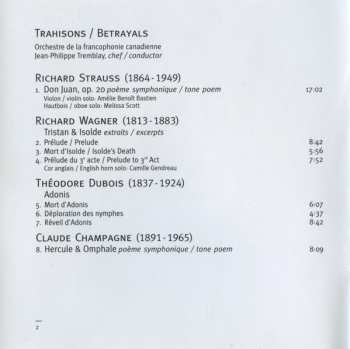 CD Jean-Philippe Tremblay: Trahisons / Betrayals