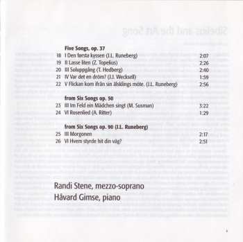 CD Jean Sibelius: Songs