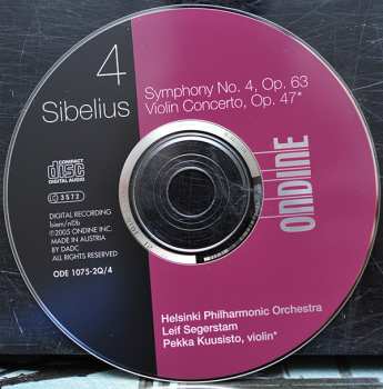 4CD/Coffret Jean Sibelius: Sibelius Complete Symphonies • Violin Concerto • Finlandia