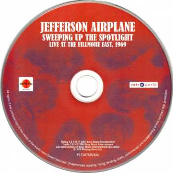 CD Jefferson Airplane: Sweeping Up The Spotlight - Live At The Fillmore East 1969
