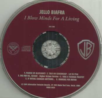 2CD Jello Biafra: I Blow Minds For A Living