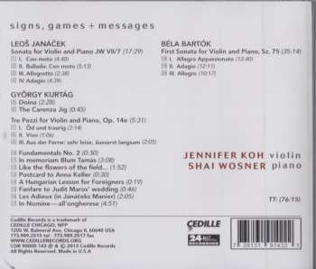 CD Béla Bartók: Signs, Games + Messages
