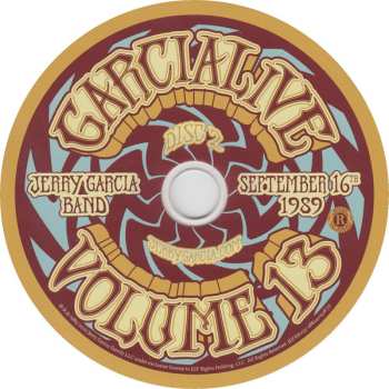 2CD The Jerry Garcia Band: GarciaLive Volume 13 (September 16th 1989 Poplar Creek Music Theater)