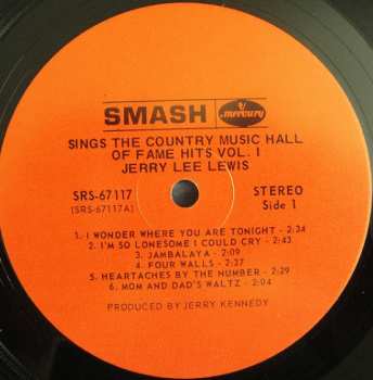 LP Jerry Lee Lewis: Sings The Country Music Hall Of Fame Hits Vol. 1