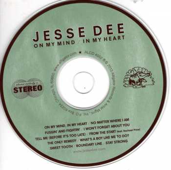 CD Jesse Dee: On My Mind / In My Heart