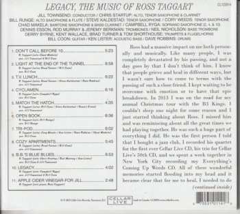 CD Jill Townsend Big Band: Legacy, The Music Of Ross Taggart