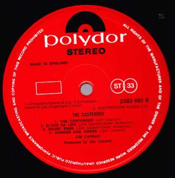 LP Jim Capaldi: The Contender