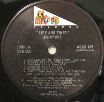 LP Jim Croce: Life And Times