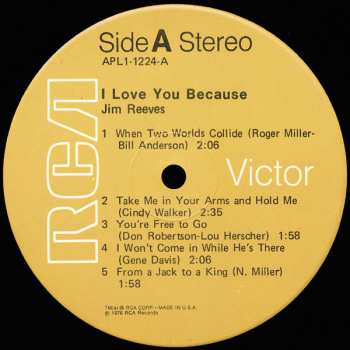 LP Jim Reeves: I Love You Because