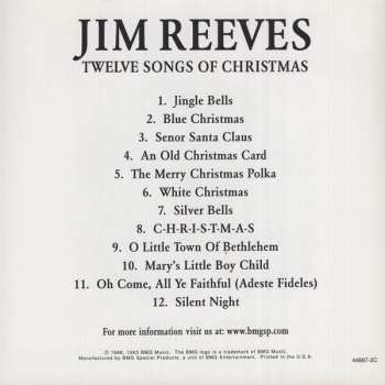 CD Jim Reeves: Twelve Songs Of Christmas