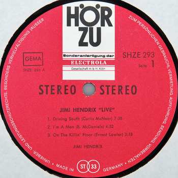 LP Jimi Hendrix: Live