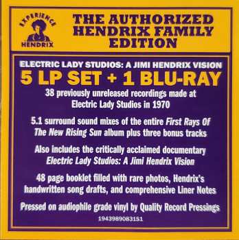 5LP/Coffret/Blu-ray Jimi Hendrix: Electric Lady Studios: A Jimi Hendrix Vision