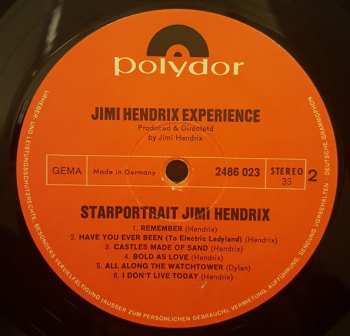 2LP/Coffret The Jimi Hendrix Experience: Starportrait Jimi Hendrix