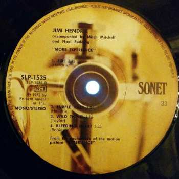 LP Jimi Hendrix: More Titles From The Original Soundtrack Of The Motion Picture "Experience" Volume Two