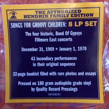 8LP/Coffret Jimi Hendrix: Songs For Groovy Children (The Fillmore East Concerts)