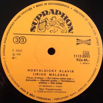 LP Václav Hybš Orchestra: Nostalgický Klavír / Piano In Nostalgia