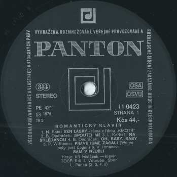 LP Jiří Malásek: Romantický Klavír Jiřího Maláska (Romantic Piano Of Jiří Malásek)