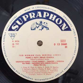 LP Jiří Štaidl: Teď Nemám Čas - Možná Jindy (Písně S Texty Jiřího Štaidla)