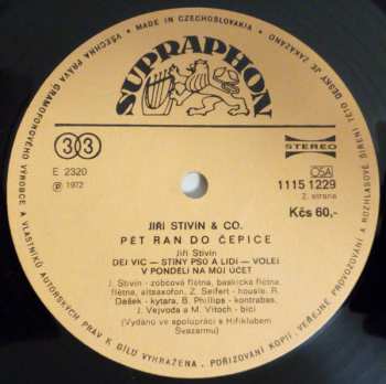 LP Jiří Stivín & Co. Jazz System: 5 Ran Do Čepice