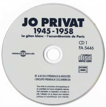 3CD Jo Privat: 1945 -1958 (Le Gitan Blanc - L'Accordéoniste De Paris)