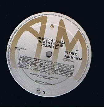 LP Joan Baez: Gracias A La Vida / Here's To Life